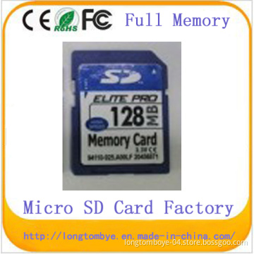 High Speed Real Capacity 128MB SD Card Flash Memory Card